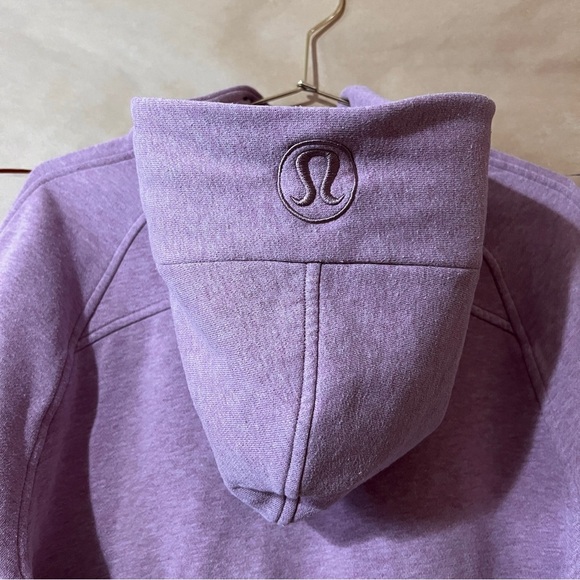 Lululemon Scuba Oversized Half Zip Hoodie Pullover Heathered Pink Taupe Size M/L - Picture 11 of 14